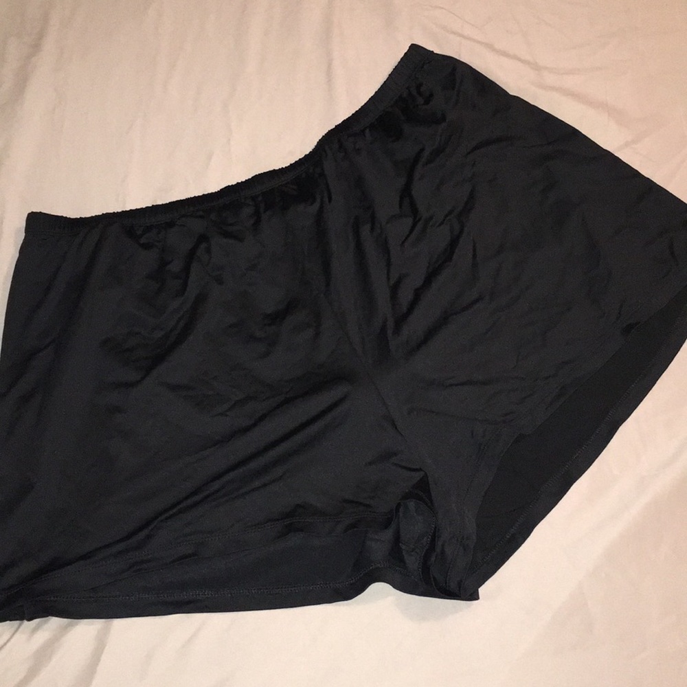 Black swim shorts